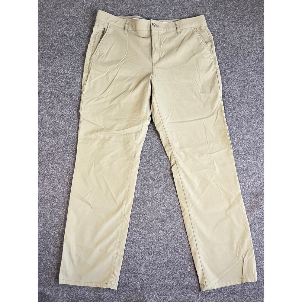 Weatherproof Vintage Mens Utility Pants 38x32 Olive Green Stretch Regular Fit